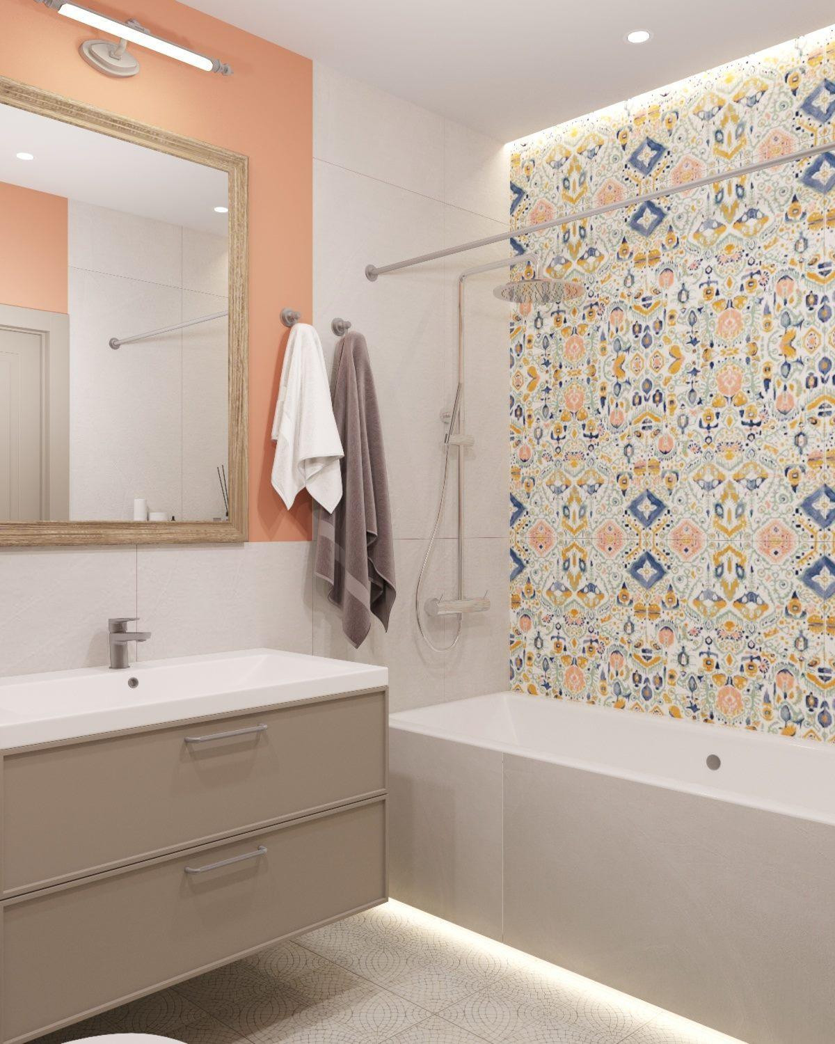 Яркая эклектичная квартира 85м2 в Новороссийске