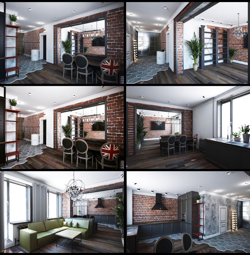 квартира студия в стиле лофт