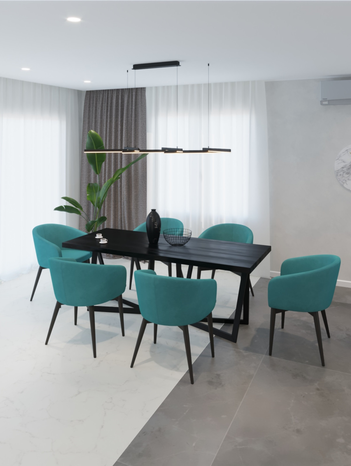 Кухня-гостиная загородного дома в Санкт-Петербурге.