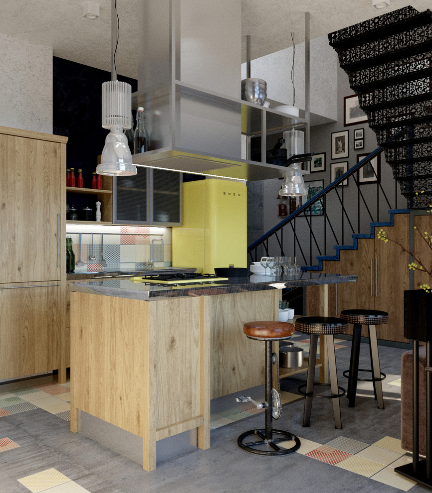 Брутальная двухуровневая квартира в Сочи