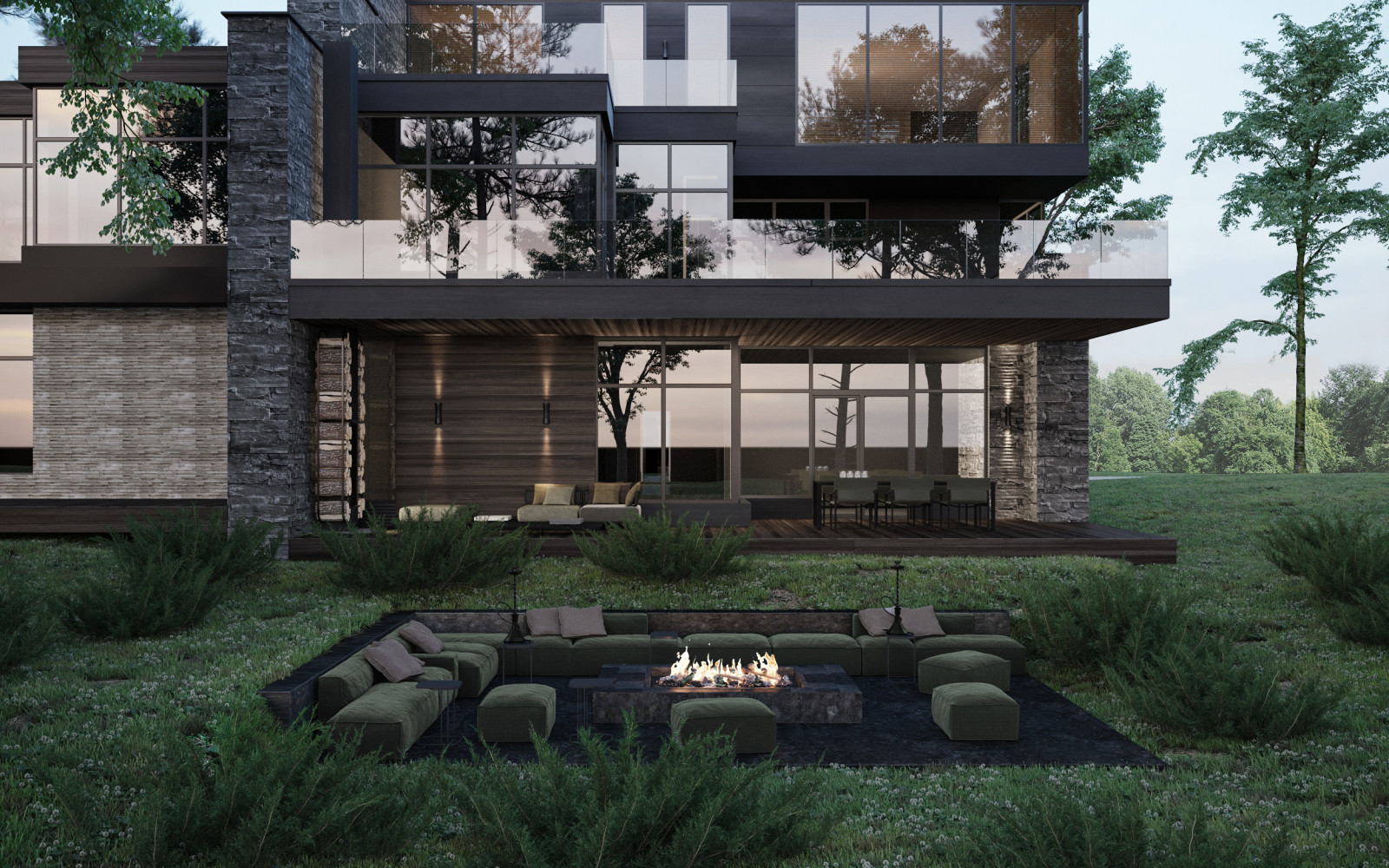 Дуплекс на две семьи , общей площадью 800м2