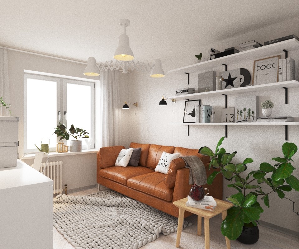 Интерьер квартиры в скандинавском стиле. Екатеринбург.