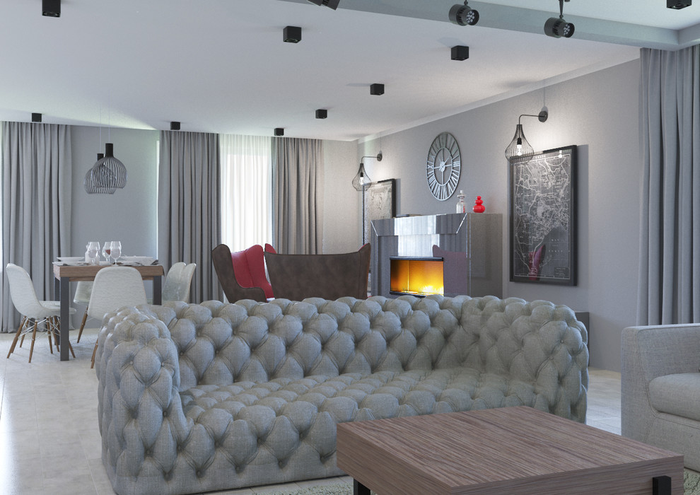 Гостиная с оттенком LOFT