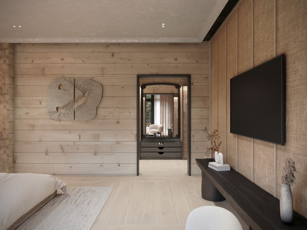 Интерьер подмосковного брусового дома компании Honka