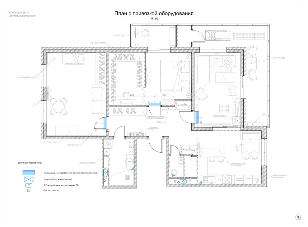 План расположения сантехнических приборов: примеры