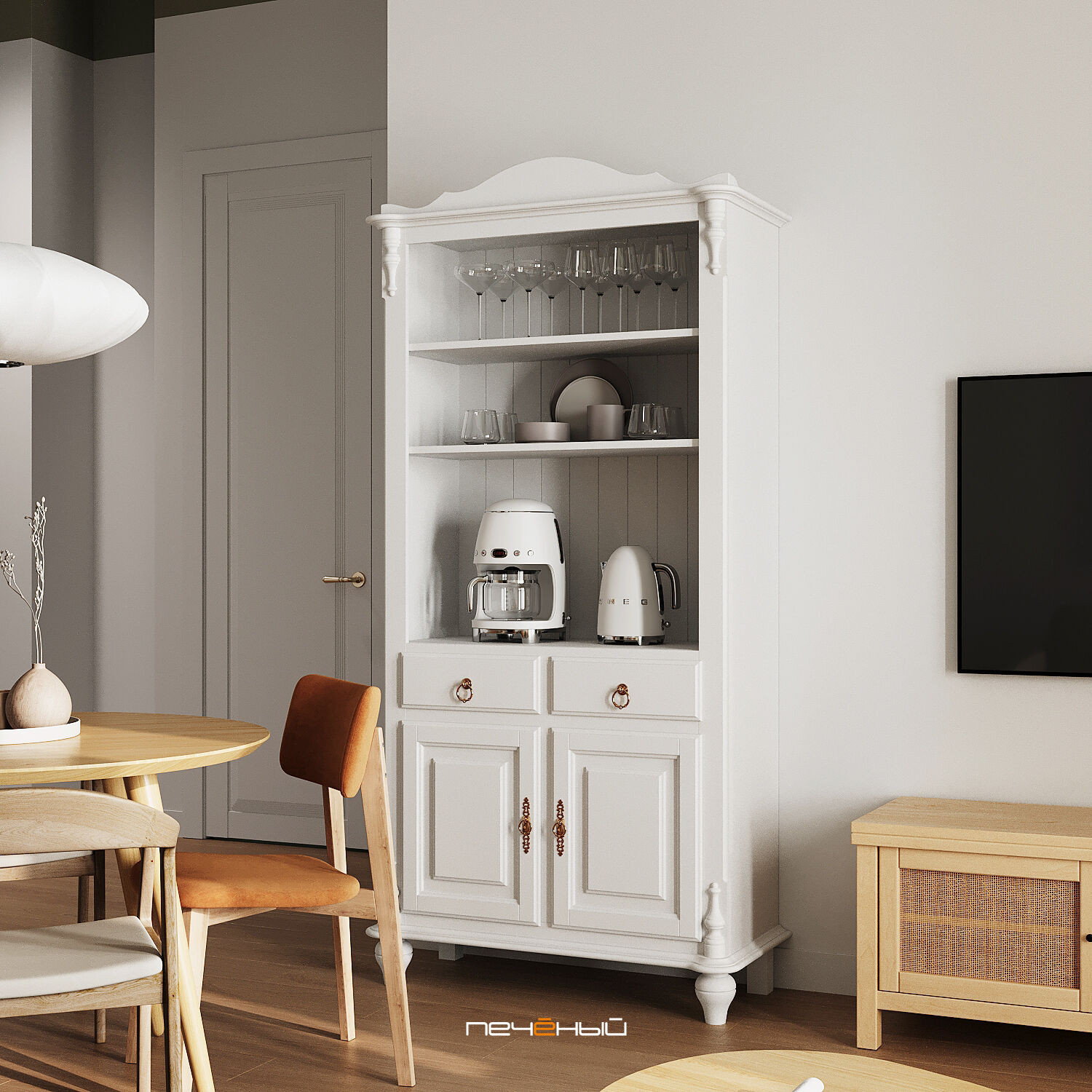 2025 Дизайн 2-комн. квартиры 76 м² в современном стиле, Москва, Green Park