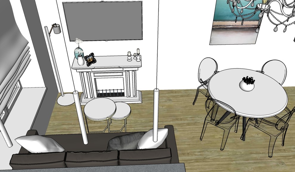 Эскиз таунхауса на Калужском шоссе/Гостиная