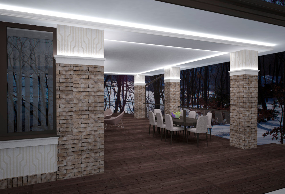 Дом для отдыха с видом на море в стиле райта