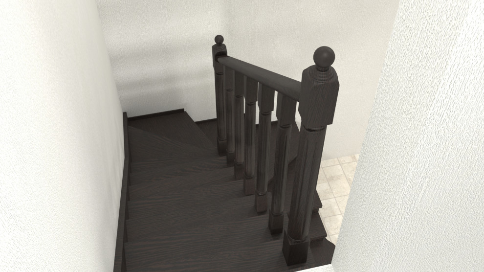 Черная лестница в доме