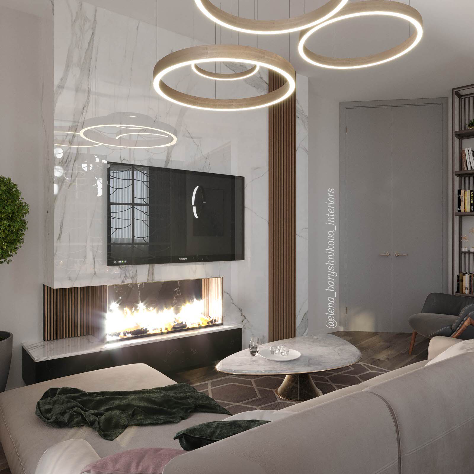 Дизайн проект квартиры 130м2 "Курорт в городе" (Resort in the City)