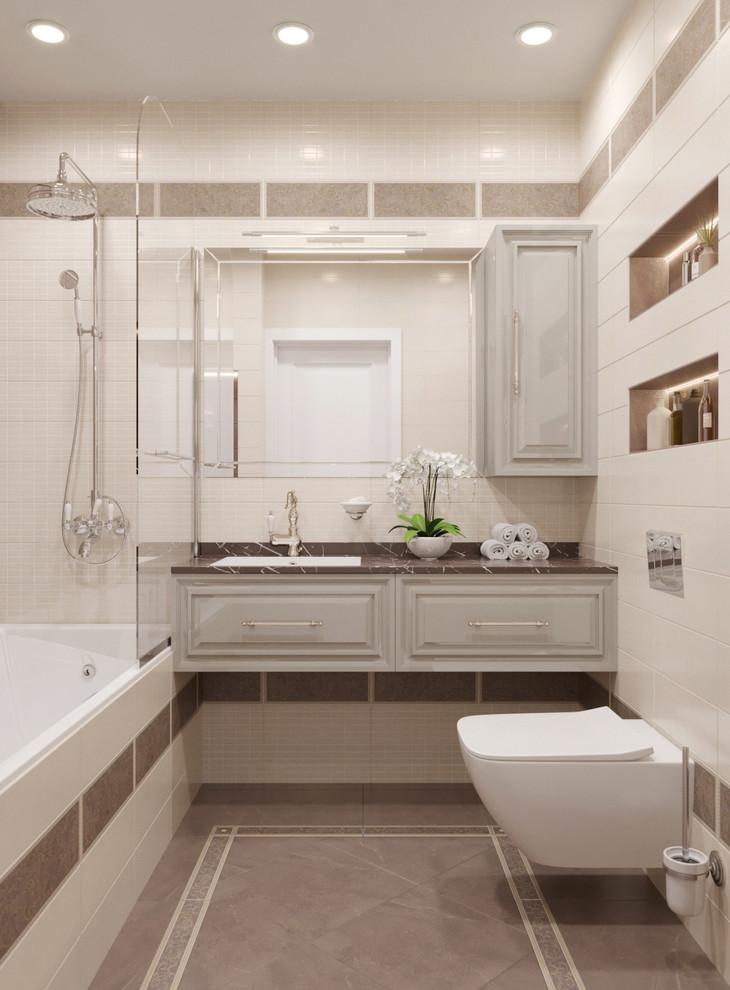 Дизайн однокомнатной квартиры в стиле современная классика