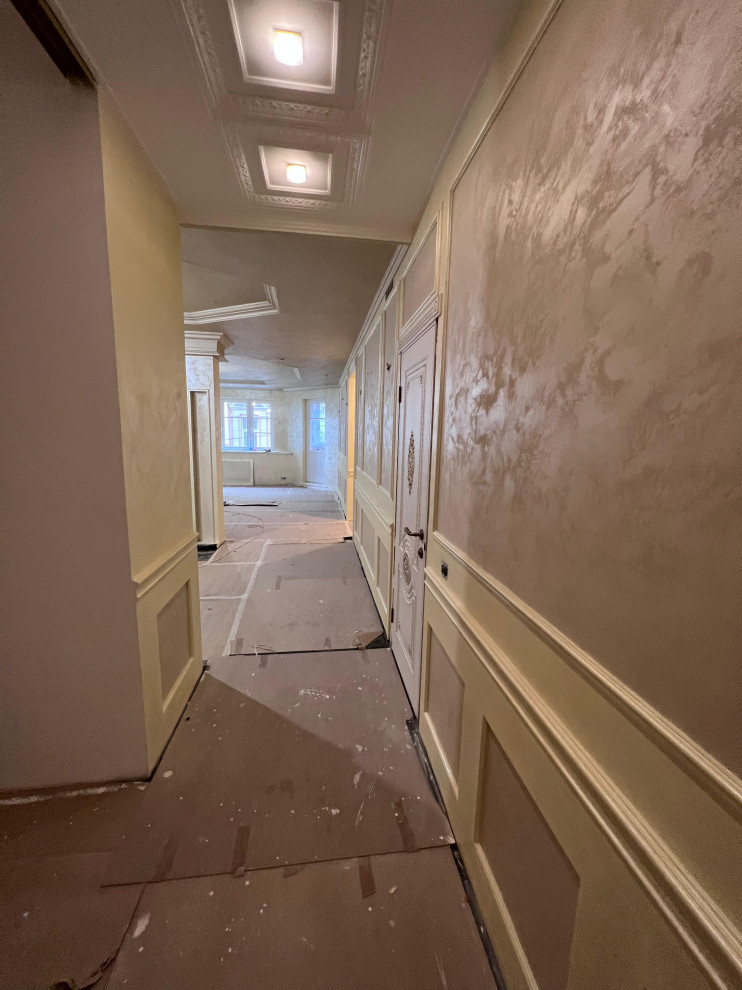 Объект ЦАО отделка квартиры под эффект мокрый шелк