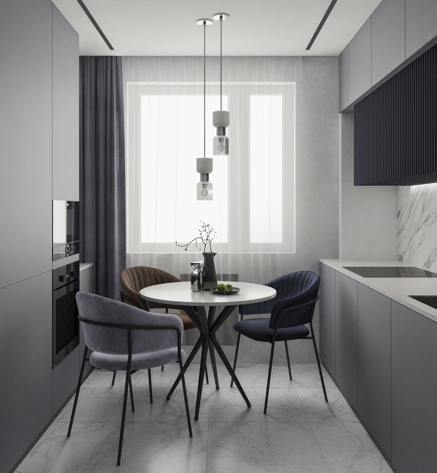 Дизайн двухкомнатной квартиры, 54 м2