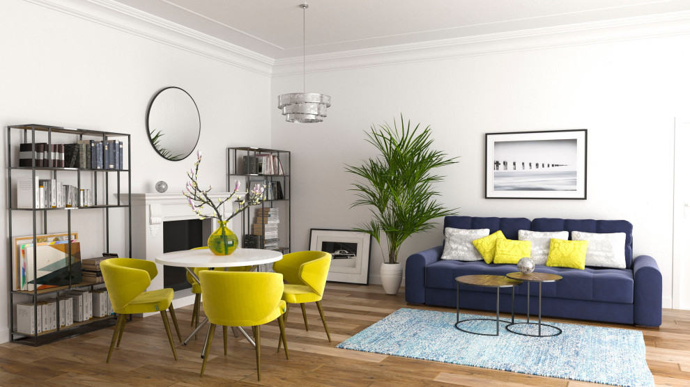 Обложка проекта: Гостиная в стиле фьюжн