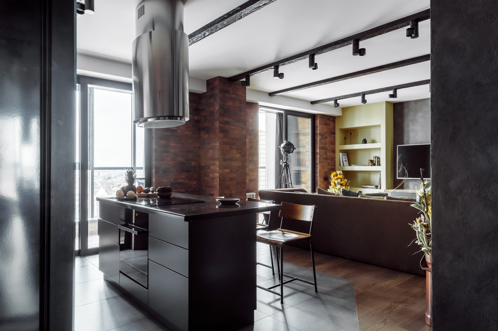 Фото кухни реализованного проекта квартиры ЖК "Центральный".