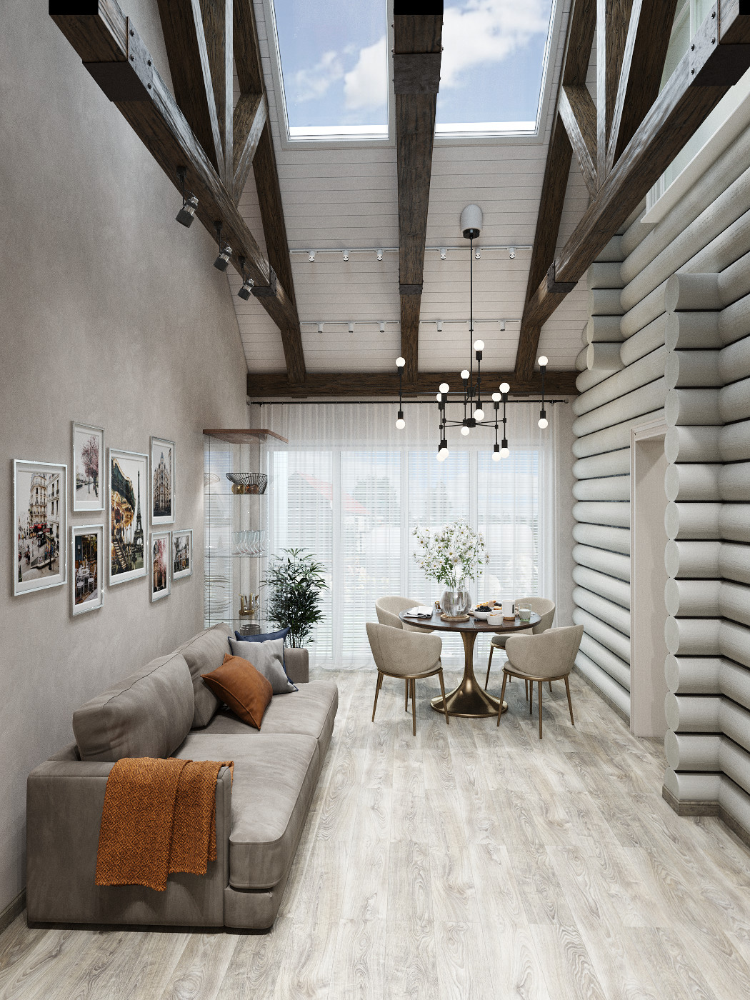 Гостиная и столовая зона