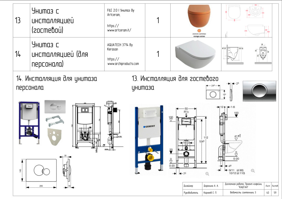 Рабочие чертежи к проекту "КАШТАН"