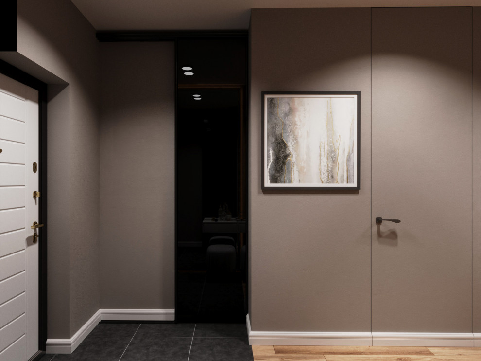 Визуализация спальни и коридора