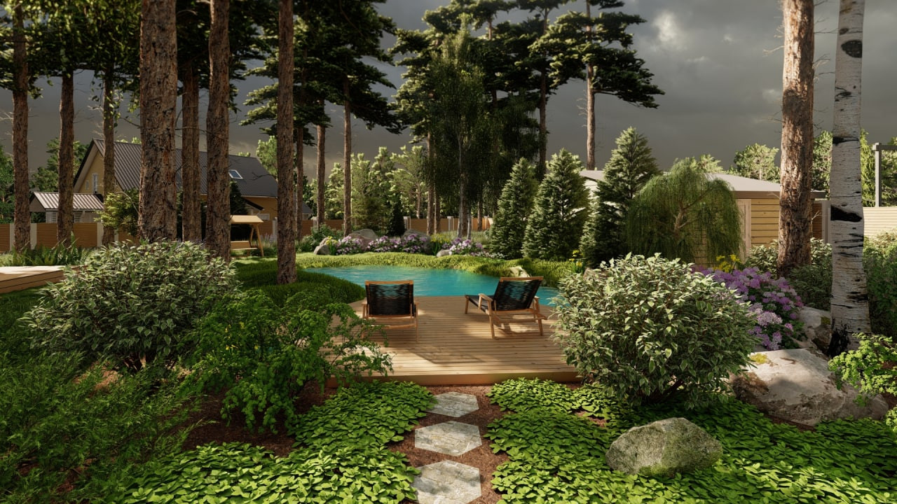 Проект сада Лесная жемчужина