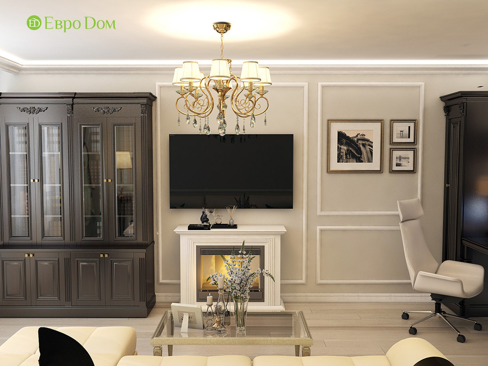 Дизайн двухкомнатной квартиры 52 кв. м в стиле неоклассика