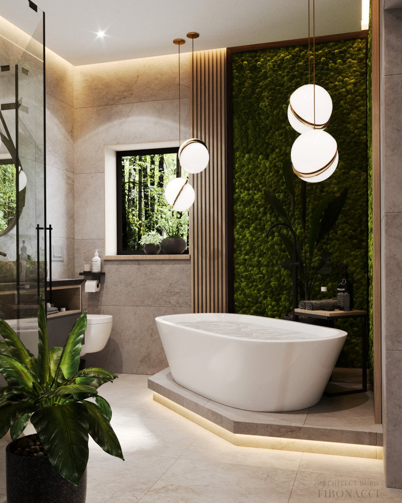 Проект ванной 9 м. кв