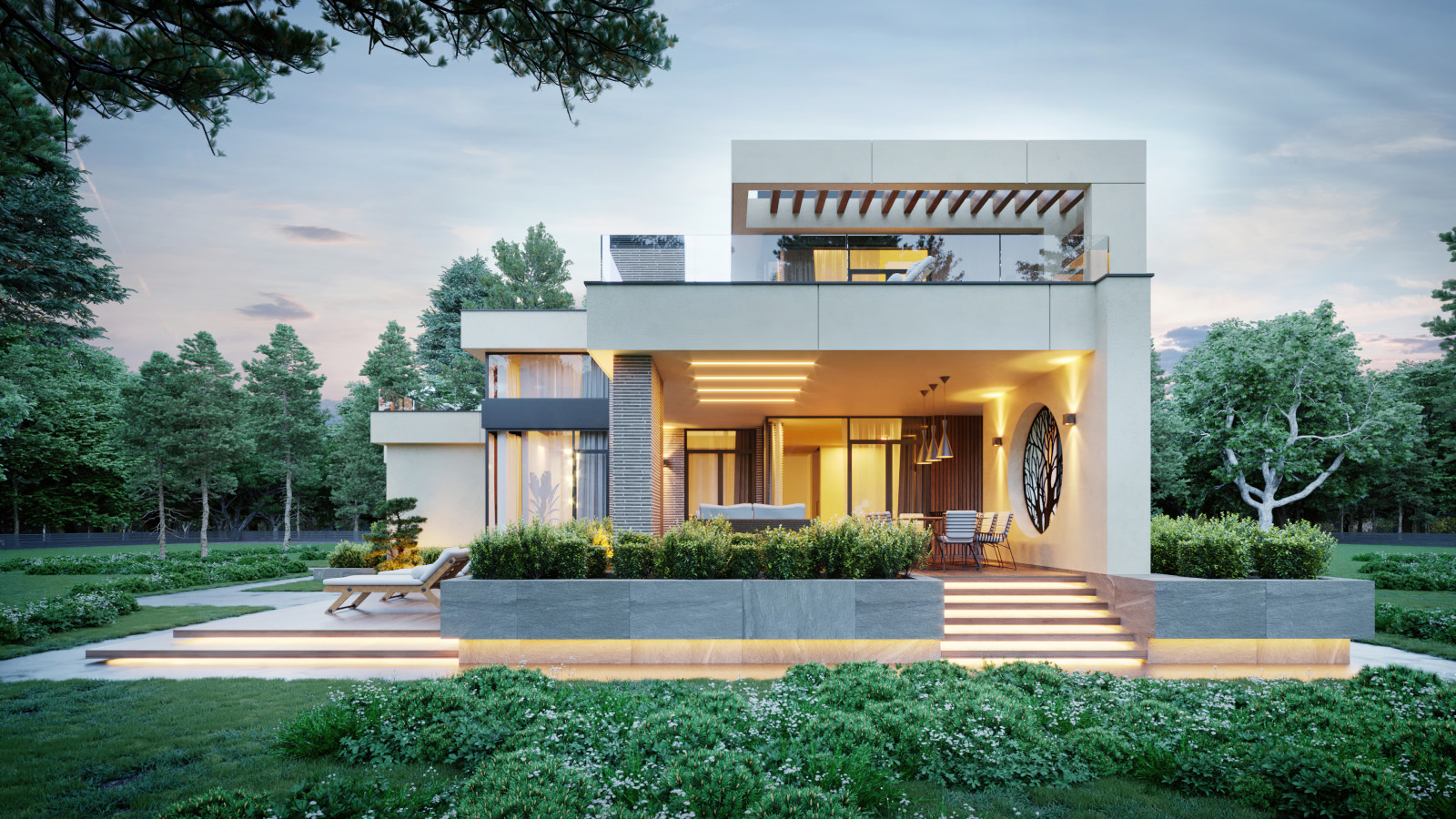 Проект индивидуального жилого дома и бани в СНТ "Ветеран"