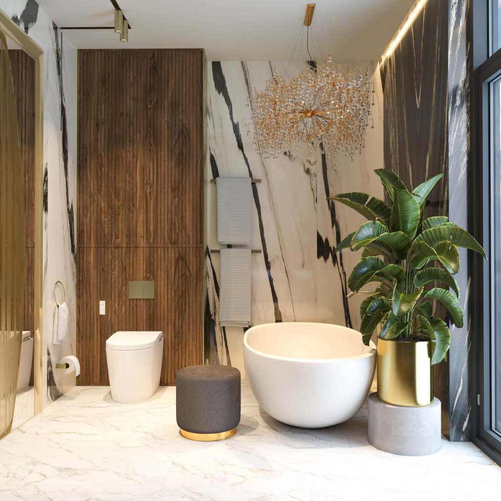 Санузел в проекте загородного дома Mountain House