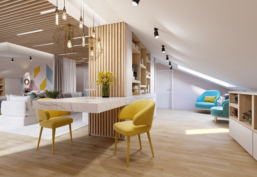 ДИЗАЙН ИНТЕРЬЕРА КВАРТИРЫ НА МАНСАРДНОМ ЭТАЖЕ