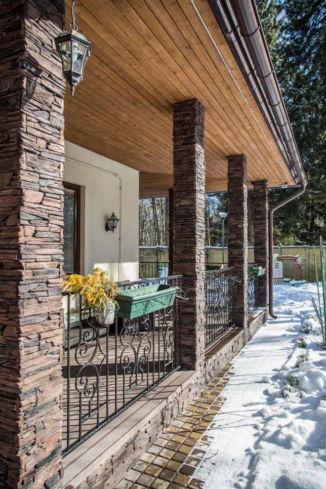 Частный финский каменный дом под Петербургом 320м2