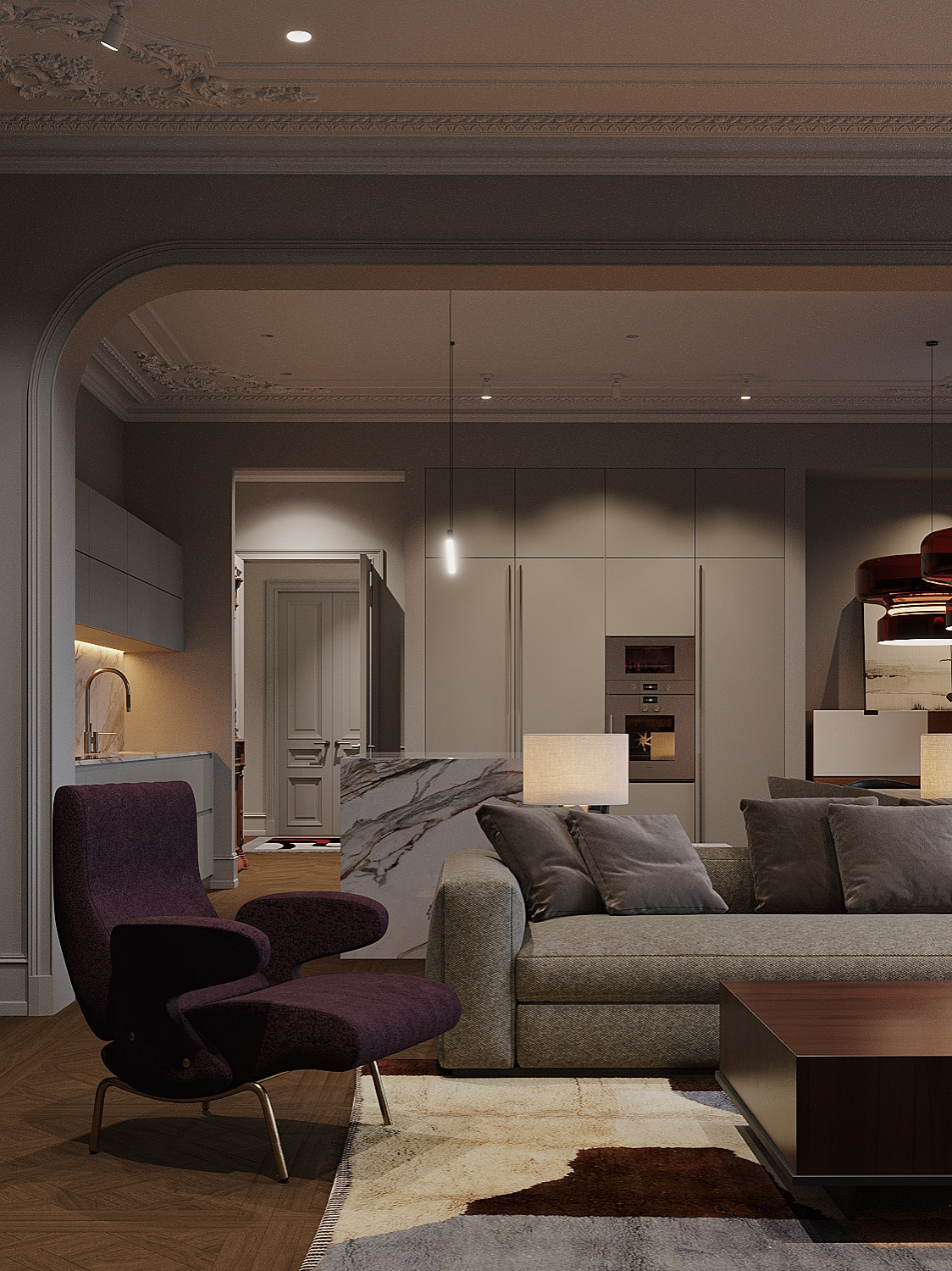 Яркая квартира с баром