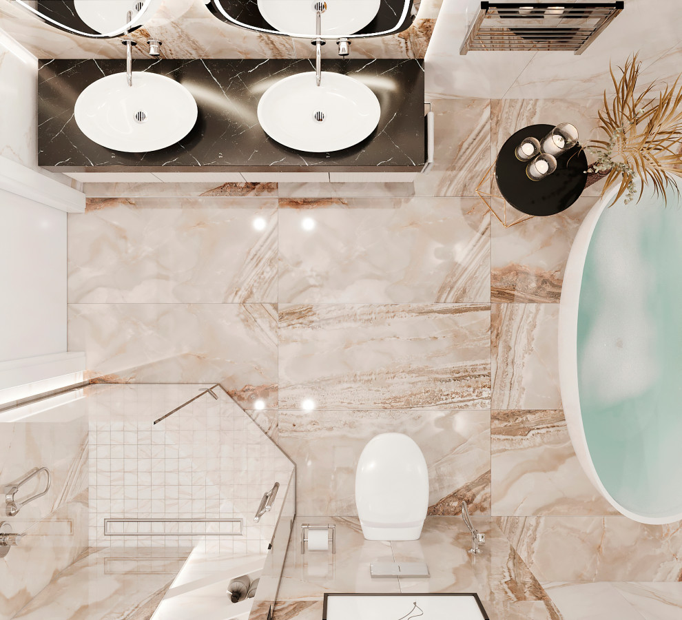 Обложка проекта: Ванная комната и гостевой санузел в доме в г. Речица