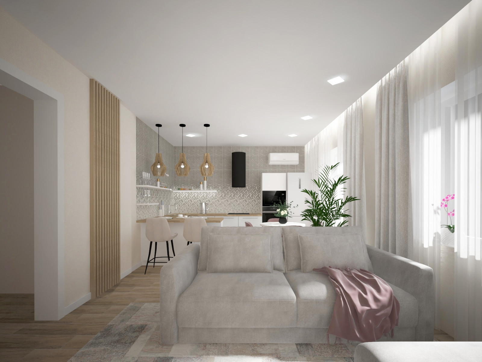 Кухня-гостиная в частном доме