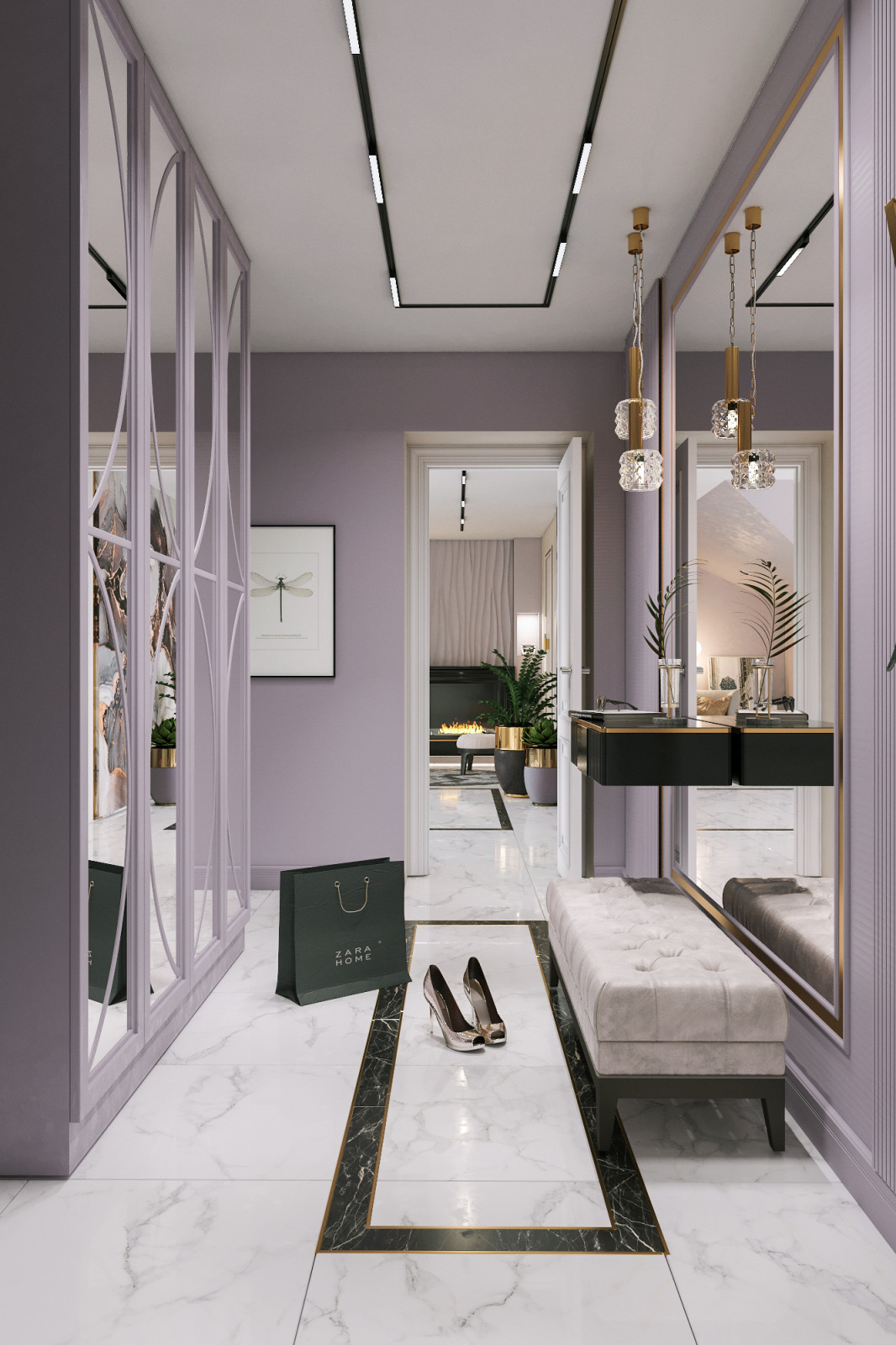 Дизайн-проект Мансарда, Неоклассика