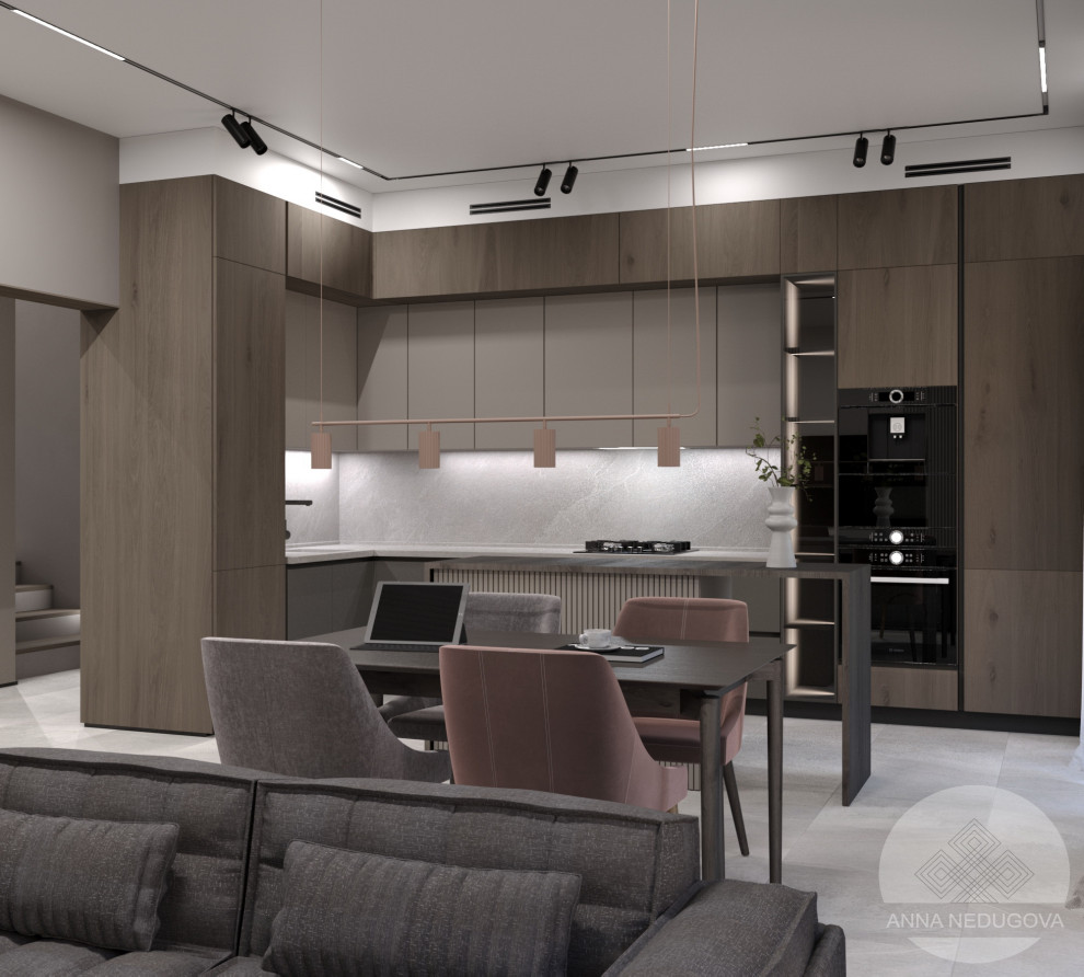 Дизайн проект загородного дома, д. Жаворонки, Московская область.