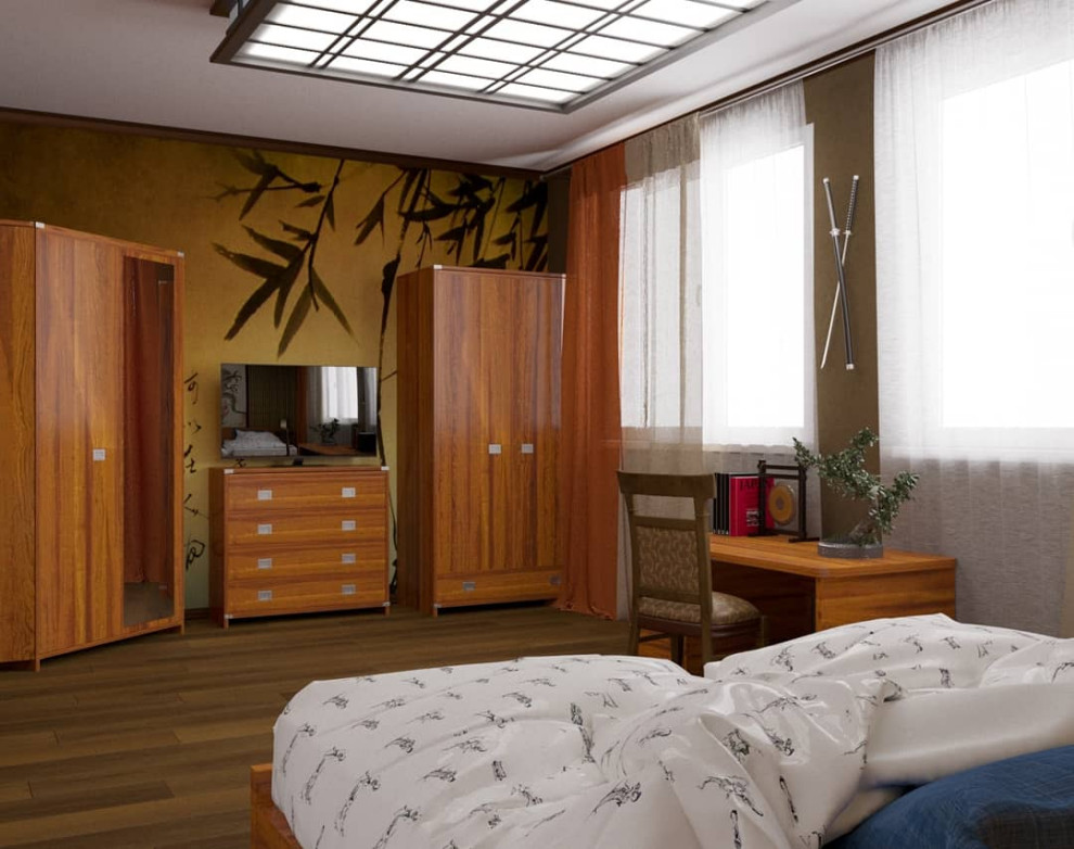 Обложка проекта: 3д-визуализация детской комнаты в японском стиле