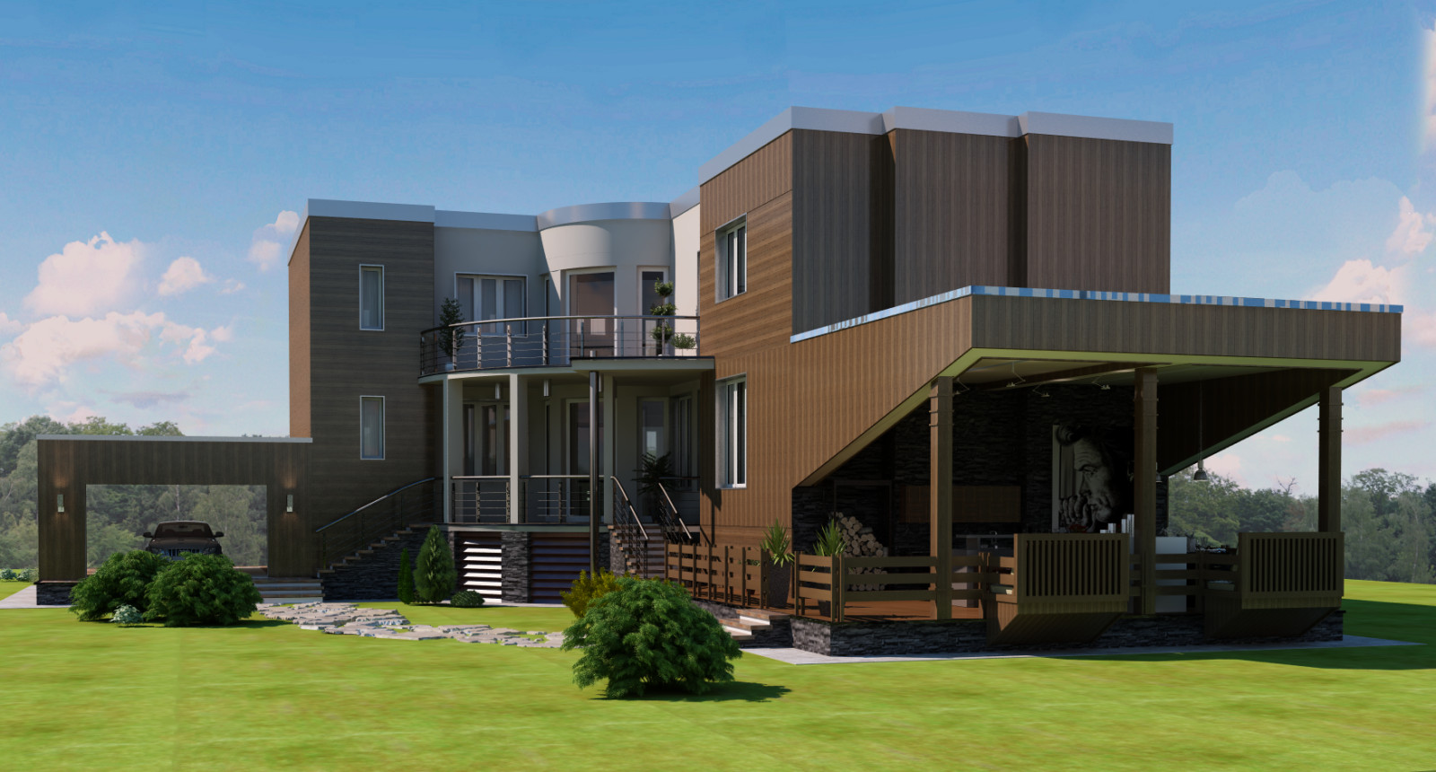 Экстерьер дома в Николиной поляне