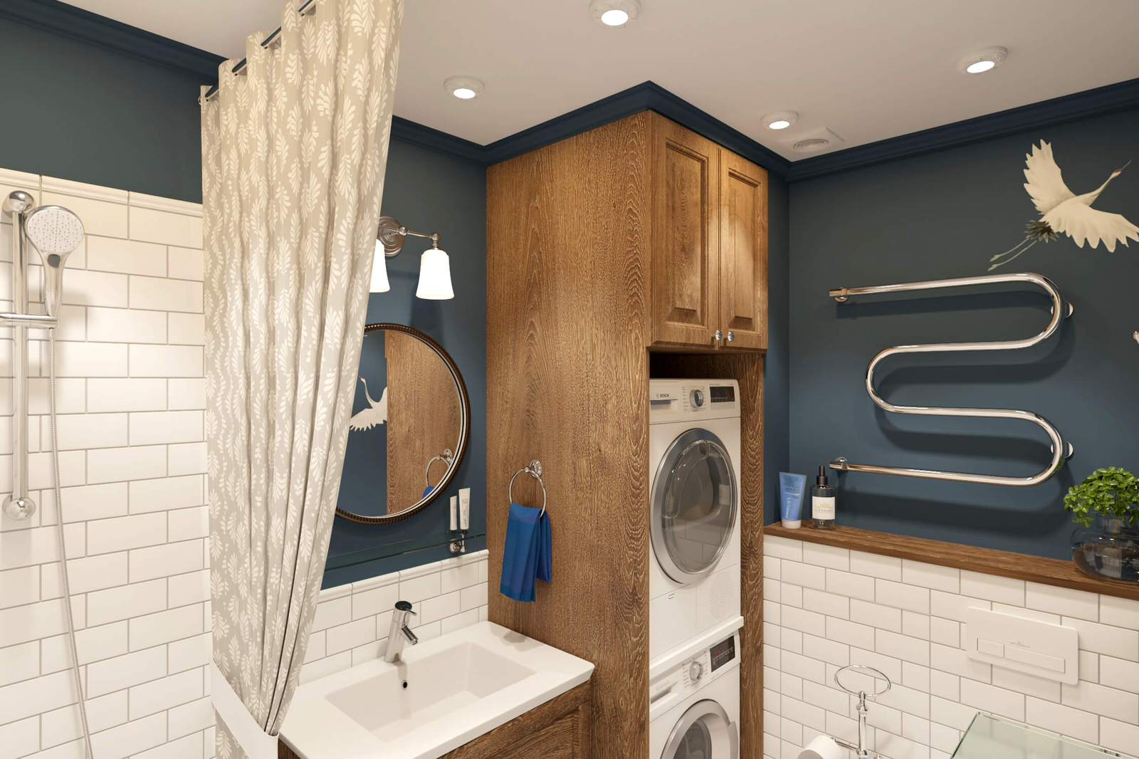 Однокомнатная квартира-студия 38м2 в неоклассике