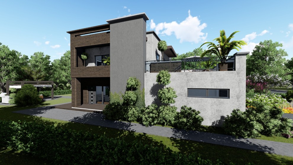 Современный дом в стиле хай-тэк на юге