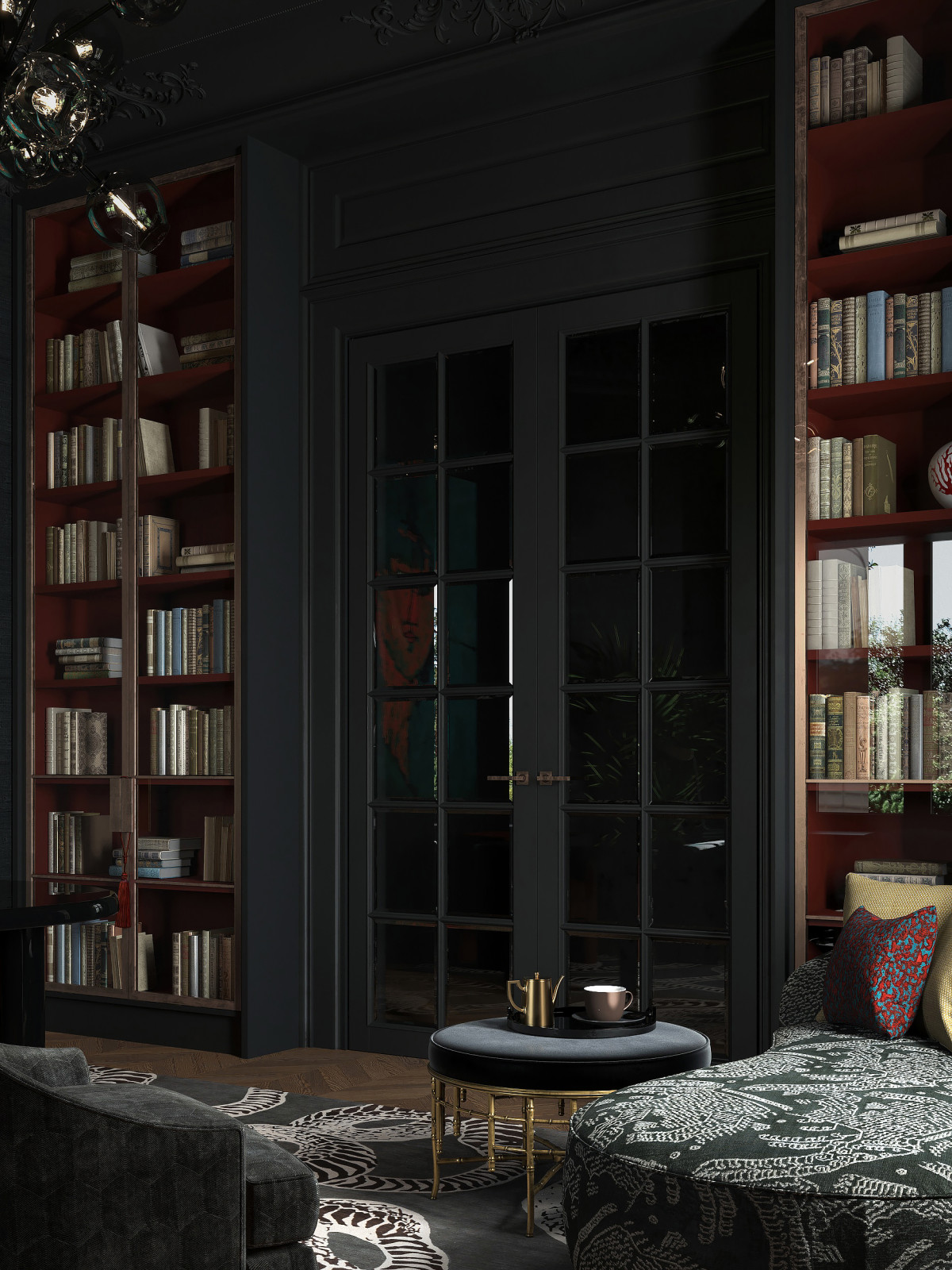 Черный кабинет в центре Москвы.