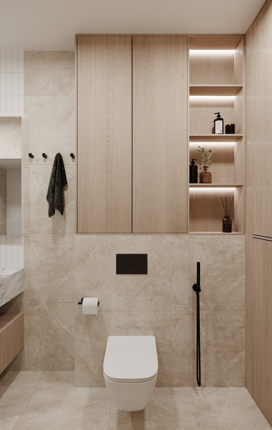 Современный таунхаус в теплой бежевой гамме