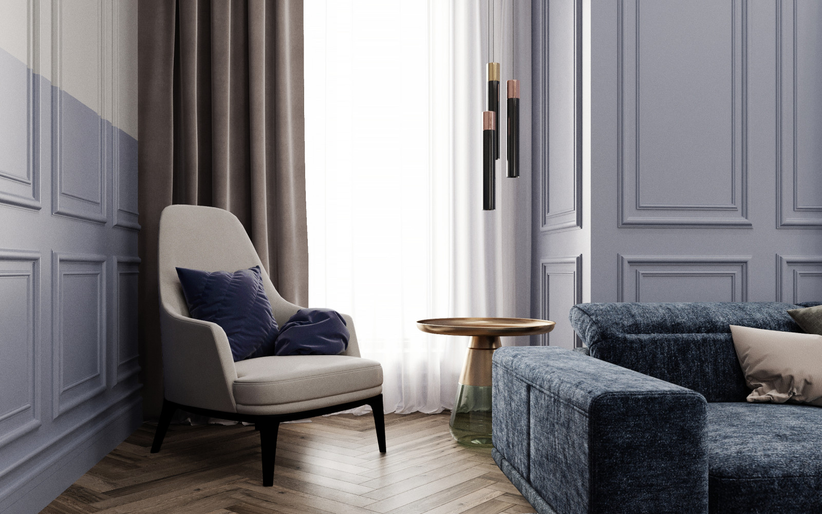 Интерьер апартаментов 200 кв.м