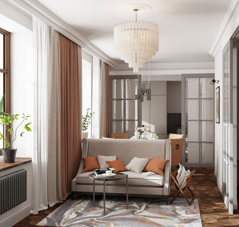 Гостиная вид на кухню