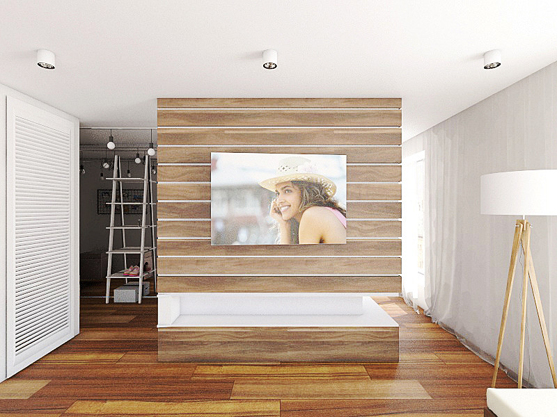 Дизайн квартиры-студии в минимализме.