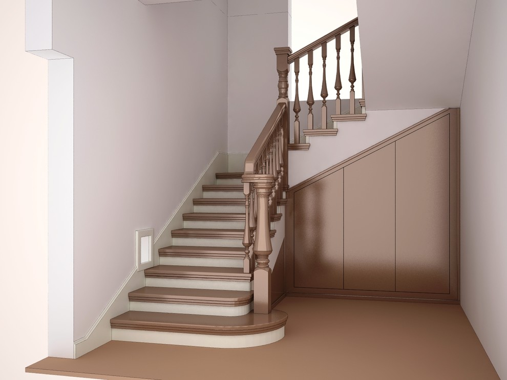 Обложка проекта: Облицовка лестницы Жаворонки