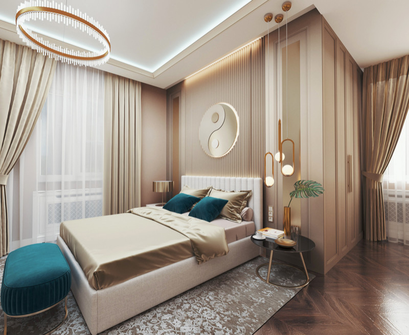 Дизайн-проект интерьеров  дома в поселке «Горный»,проектируемая площадь:188.6 м2