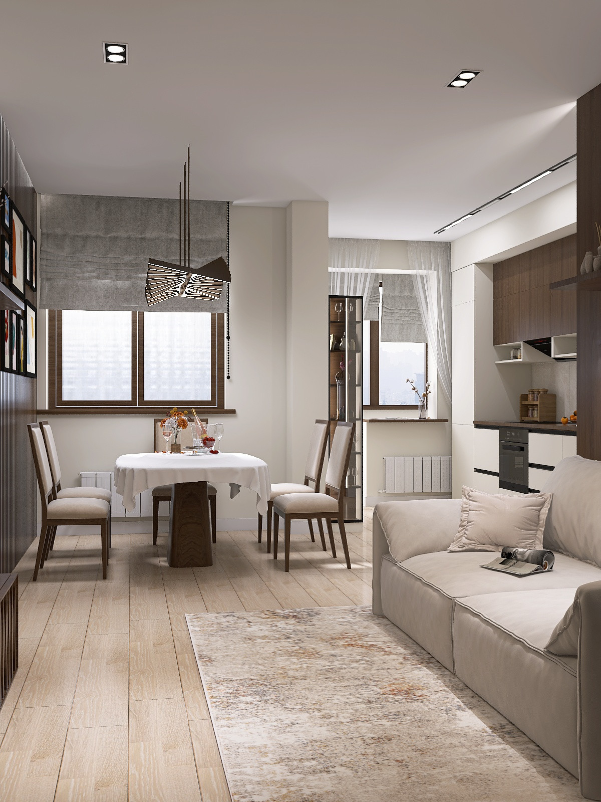 Обложка проекта: КУХНЯ-ГОСТИНАЯ + СПАЛЬНЯ И КОМНАТА ДЛЯ СЫНА 54 КВ.М.