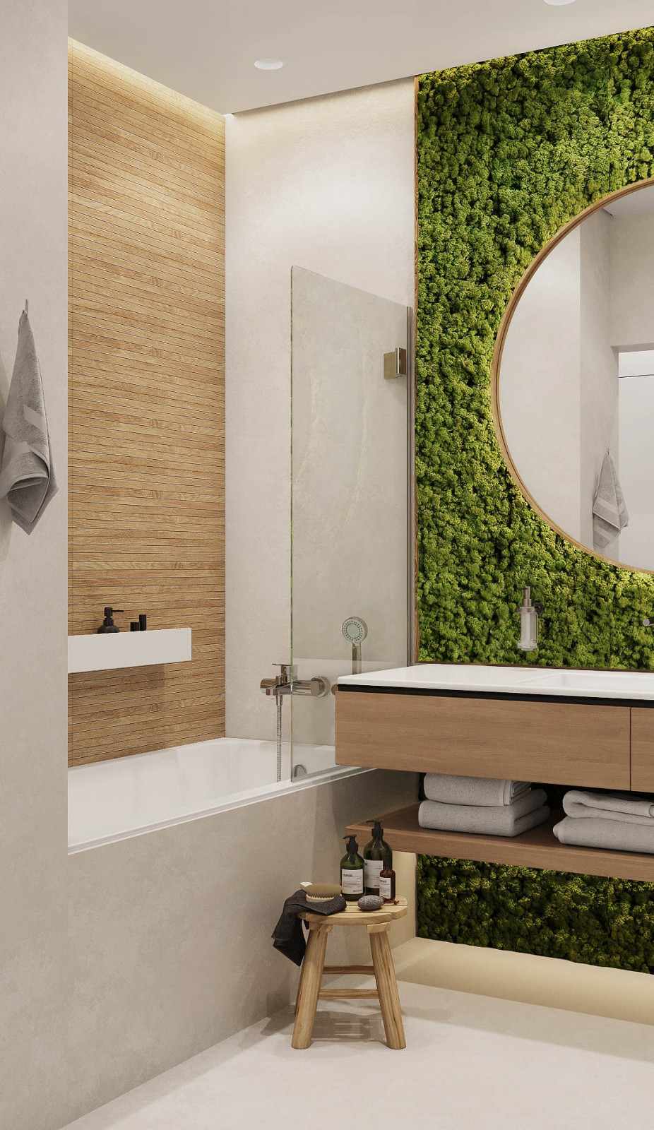 Ванная в экостиле.