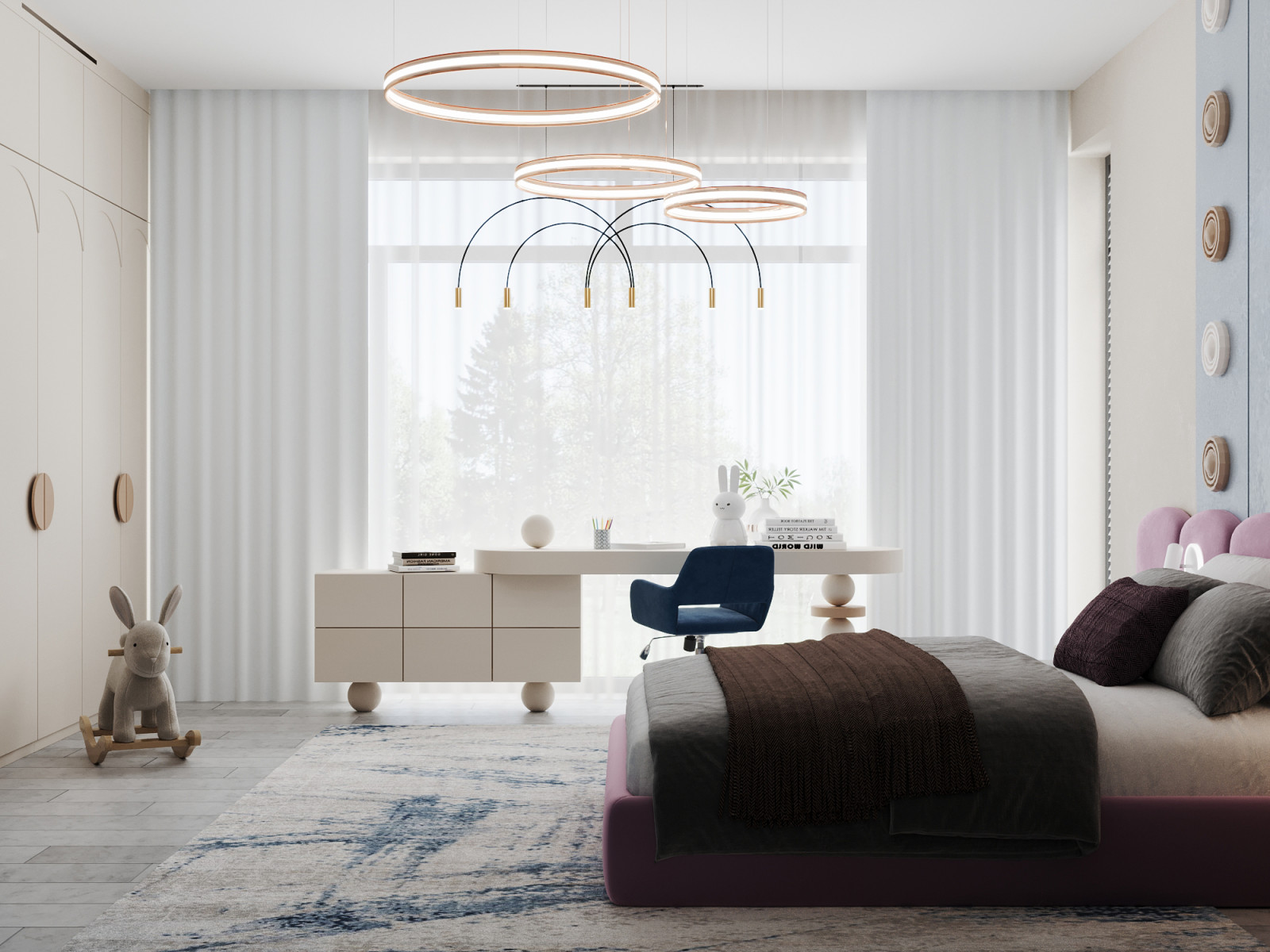 Дизайн-проект дома в голубых тонах