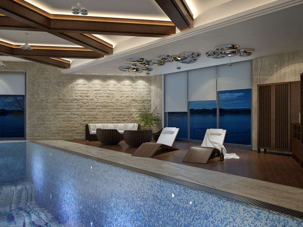 Бассейн и зона СПА в частном доме