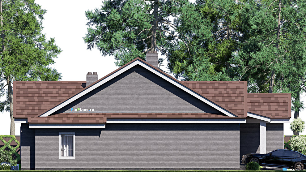 Проект одноэтажного дома 18х22м S248м2 F-17117